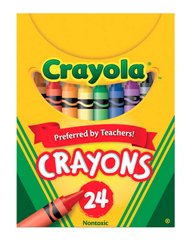Мел восковой 24цв. Crayons S-2024A