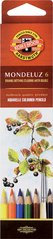 Карандаши акварельные цветные 6 цв. Koh-i-Noor Mondeluz 3715