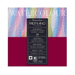 Папір-склейка для акварелі FABRIANO 30*30см 20арк 200г/м2 Watercolour середнє зерно 72613030