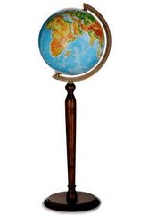 Глобус напольный диаметр 32см GLOWALA на деревянной ножке физический 0522