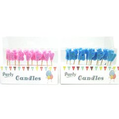 Свечи-набор для торта Party Candles Буквы Happy Birthday с глитером 031116