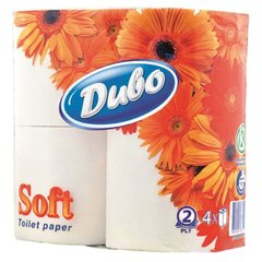Туалетная бумага Диво Soft целлюлоза на гильзе, 4 рулона, 2-х слойная, белая тп.дв4б