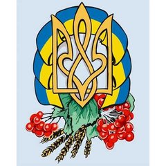 Картина раскраска по номерам на холсте - 40*50см ArtCraft 10592-NN Герб Украины