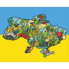 Картина раскраска по номерам на холсте - 40*50см ArtCraft 10590-NN Цветущая Украина