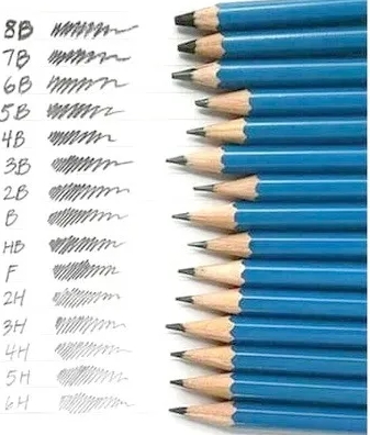степень твердости карандашей