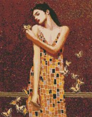 Алмазная живопись мозаика по номерам на холсте - 40*50см Идейка АМО7382 В объятиях бабочек