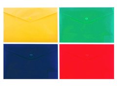 Папка-конверт А5 с кнопкой Лидер цветной 210-А5