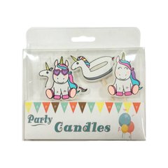 Свечи-набор для торта Party Candles 4 свечи Единорожки 031260
