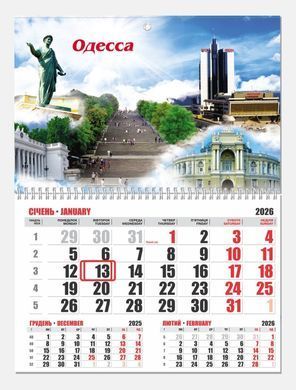 Календарь настенный 2026 Контраст односекционный (ассорти)