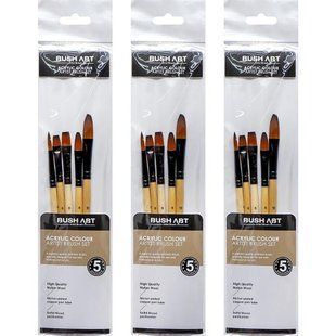 Набор кистей для акрила Art Nation Artist Brush 5шт №6,6,6,8,10 AS550-4