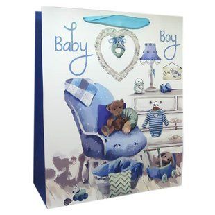 Пакет подарунковий паперовий HP 26*32*12см HP-641M-2 Baby Boy