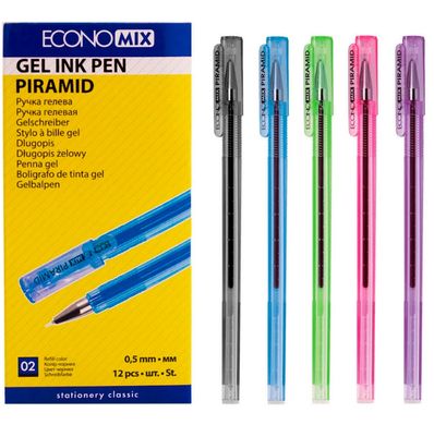 Ручка гелевая Economix Piramid 11913, Синий