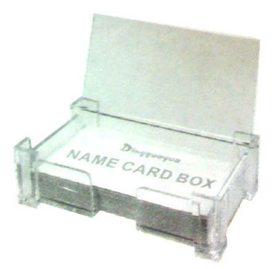 Подставка для визиток пластиковая прозрачная DING 022