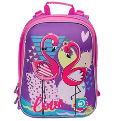 Рюкзак (ранец) Yes школьный каркасный 558017 Flamingo H-12 38*30*15см + ПОДАРОК ТМ YES, Разноцветная