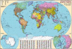 КАРТА Політична карта Світу 110*77см КАРТОН/ПЛАНКИ М1:32000000