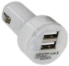 АЗУ USB на 2слота Mini Car Charger 2.1-1A HHT-002