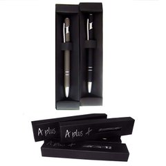 Кулькова ручка з стилусом A-Plus металева у коробці A18*, серый