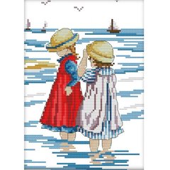 Набор для вышивания Идейка K210 28*35см 11СТ Дети на море 3