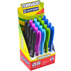 Ручка роллерная CENTROPEN Tornado 0,3мм пишет синим, цвета в ассорт. 2675, Черный