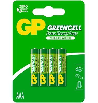 Батарейка ААА (минипальчиковая) GP 1шт 24G-U4 солевая R03, AAA