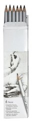 Карандаши чернографитные простые, набор 6шт Marco Raffine HB-8B 7000-6CB