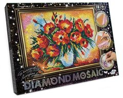Алмазна мозаїка по номерам на холсті 20*30см DankoToys Букет у вазі DT DM-03-02