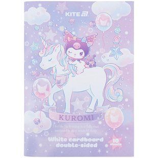 Картон белый детский А4 KITE мод 254 Kuromi двухсторонний HK24-254-2