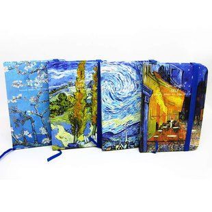 Блокнот А5 80арк ЛИДЕР 3783-2L/9355/5703-22 Van Gogh на гумках Josef Otten
