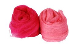 Набор шерсти для валяния Меринос, Розовый, Пурпурный, 25гр, Bagmati