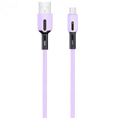 Кабель MicroUSB Usams US-SJ432 U51 series LED Silicon 1m Purple SJ432USB04