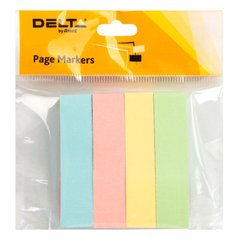 Закладки-індекси липкі паперові 4х12х51 400арк паст. прямокутна Delta D3445-01