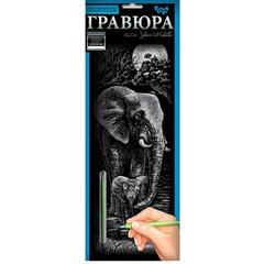 Набір для творчості DankoToys DT ГР-В2-02-06с Гравюра панорамна Слони