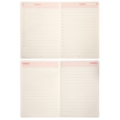 Щоденник недатований А5 Leo Planner Vibe твердий VI2526**, Блакитний