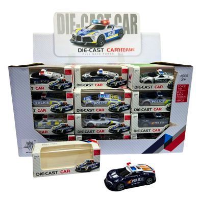 Игрушка Die-cast car Police машинка инерционная 8см, ассорти MM2253