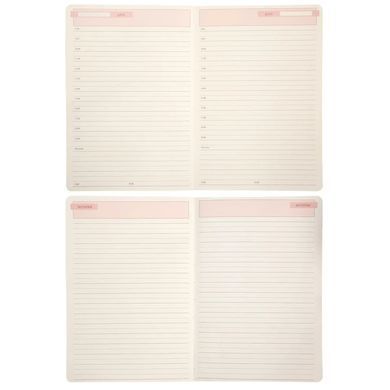 Щоденник недатований А5 Leo Planner Vibe твердий VI2526**, Блакитний