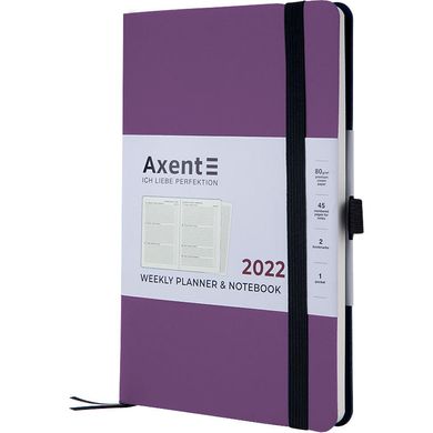 Щотижневик 12,5*19,5 Axent 2022 Partner Soft 8506-22-**-A, Бордо