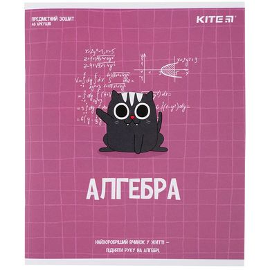 Зошит шкільний А5+ 48арк Kite предметний кл. Cat Алгебра K23-240-24