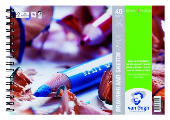 Альбом спіраль А4 для набросков Van Gogh 160г/м 40арк 93182129