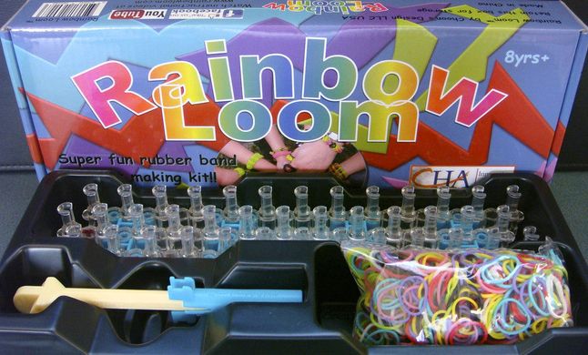 Набір для плетіння з гумок Rainbow Loom 600шт. + разбірний посилений станок, аксесуари