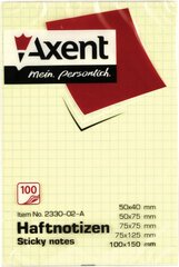 Папір для нотаток з липким шаром 100*150 100арк кліт. Axent 2330-02A