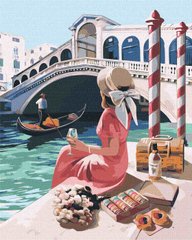 Картина раскраска по номерам на холсте - 40*50см Идейка КН2568 Очаровательная Венеция