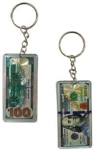 Брелок металлический 100 долларов 7см №477-1