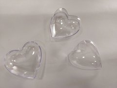 Сердце-шкатулка прозрачный пластик 9,5*10см