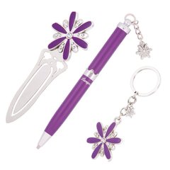 Ручки набір Langres Star 1шт + брелок та закладка фіолетовий LS.132000-07