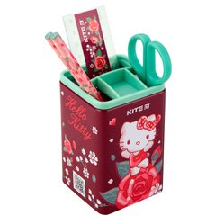 Стакан для ручек KITE мод 214 с 4 предметами Hello Kitty HK19-214