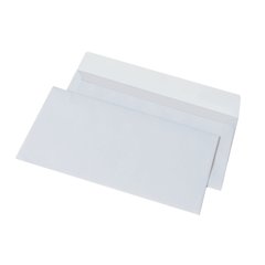 Конверты бумажные DL (220*110) Белые Набор 25шт, самоклейка отрывная лента SNE65RH-25