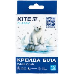 Мел белый круглый Kite Classic 12шт K-079-12