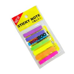Стикеры-закладки пластиковые Sticky Note 7цв. 45*7мм полоски