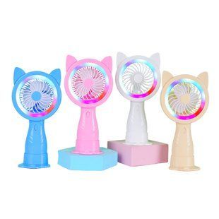 Вентилятор ручний Small Fan з підсвіткою RGB (аккум, USB) 20см асорті 1852/290