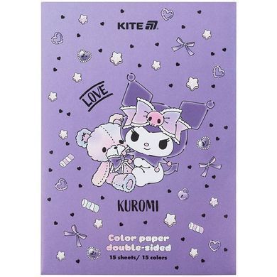 Папір кольоровий А4 15арк двосторонній Kite мод 250 Kuromi HK24-250-2
